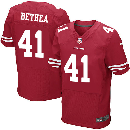 Men's Elite Antoine Bethea Nike Jersey Red Home - #41 NFL San Francisco 49ers